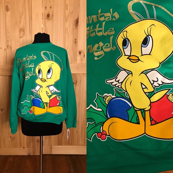 Vintage 90s Christmas Tweety Bird Santa’s little Angel NWT - Picture 12 of 15